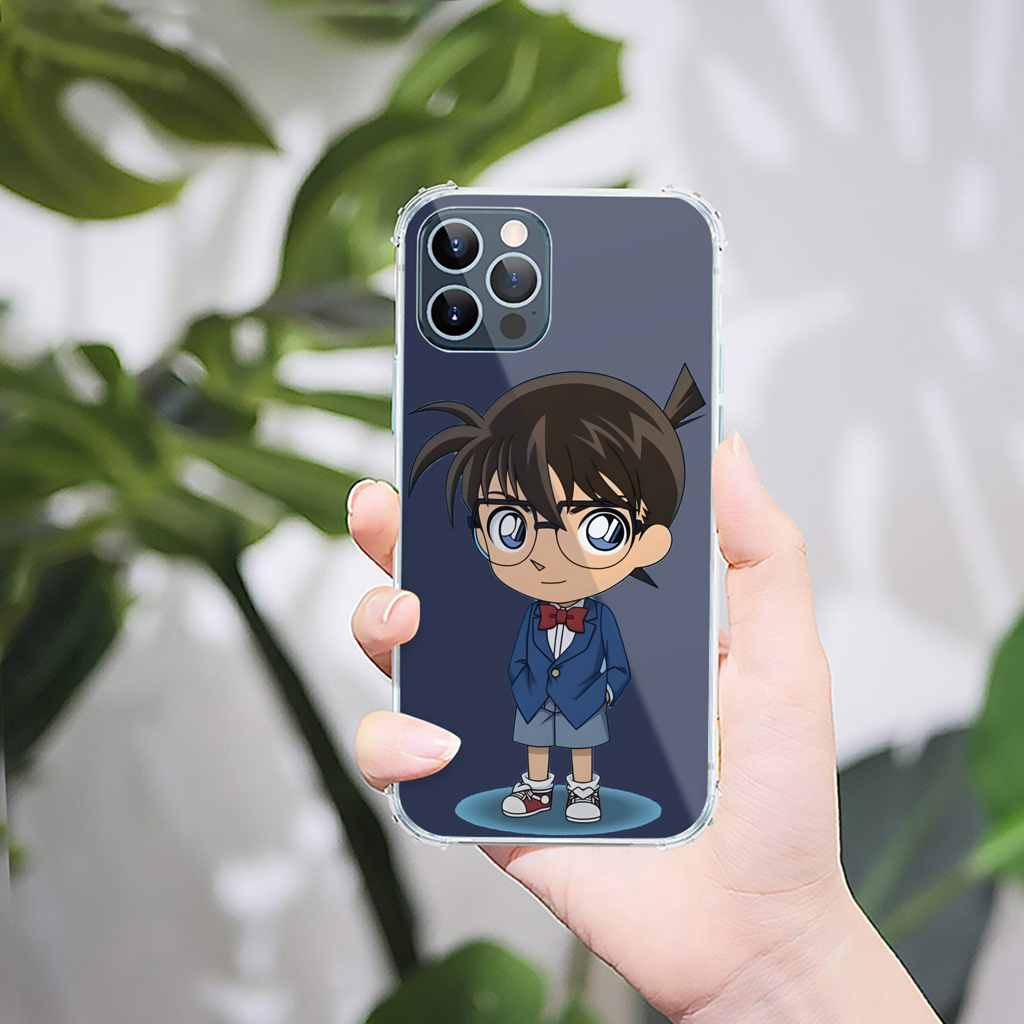 （画像用） 名探偵コナン 江戸川 コナン Detective Conan Conan Edogawa 【iPhone 12シリーズ対応】透明スマホケース（クリアソフトケース）